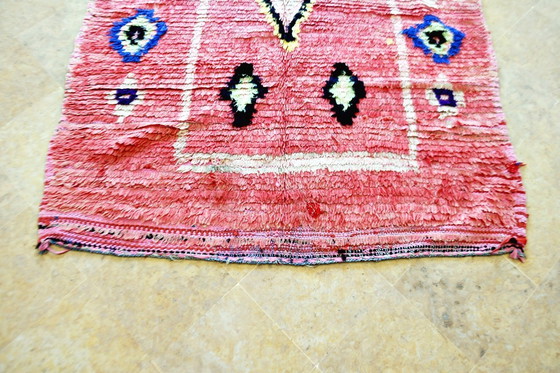 Image 1 of Roze vintage Marokkaans Boujaad vloerkleed 266 x 150 cm