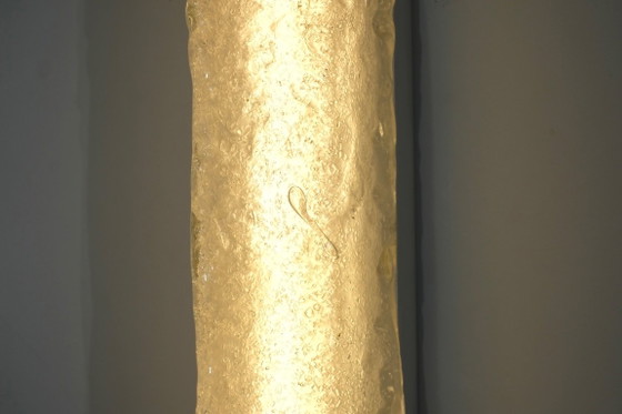 Aplique rectangular de cristal texturizado, Vidrio, Metal, Transparente, 1970 (foto 15 de 15)