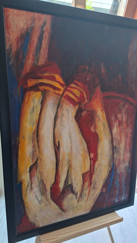Image 1 of Kees van de Wal - Complete Series of 6 Large Abstract Paintings