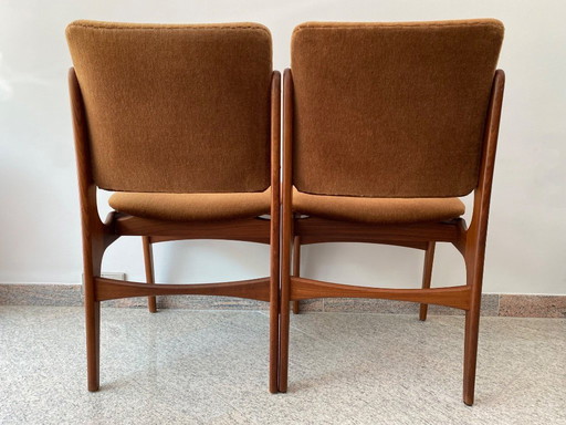 Vintage teak houten jaren 60 stoelen