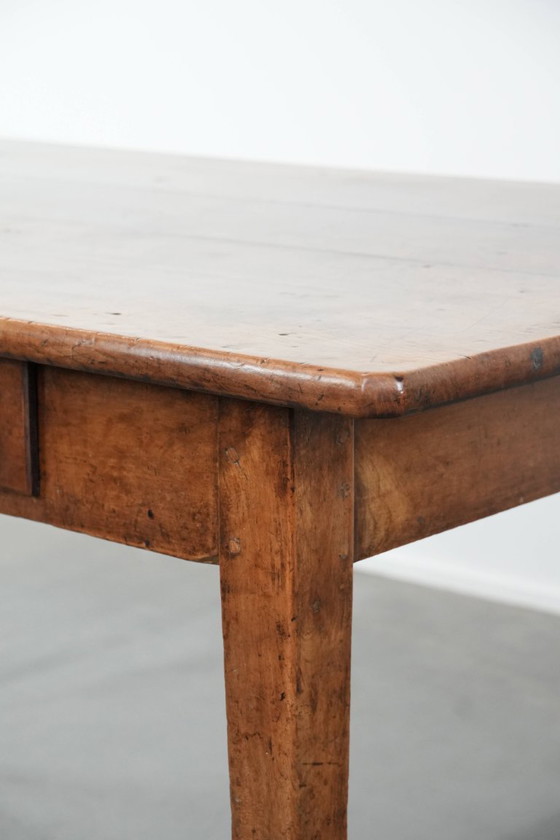 Image 1 of Early 19th century French fruitwood dining table with two drawers