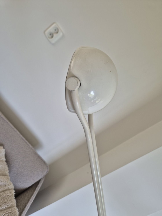 Vintage white metal Floor light Hustadt-Leuchten 80s – Hustadt Leuchten (photo 7 of 12)