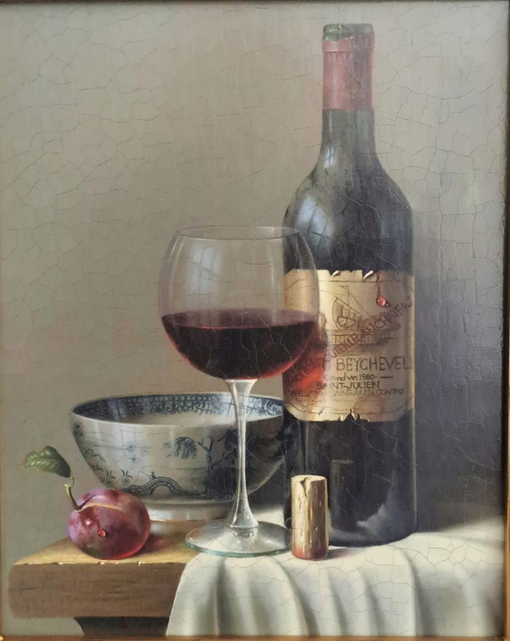 Image 1 of Naturaleza muerta con vino y ciruelas de Rob Ritchie