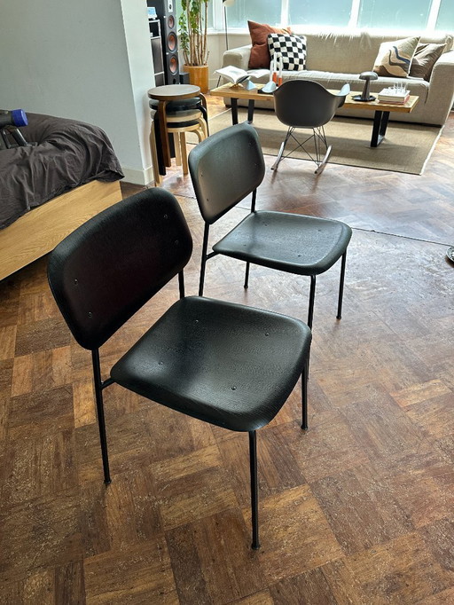 Hay Zachte rand stoel Zwart Hout
