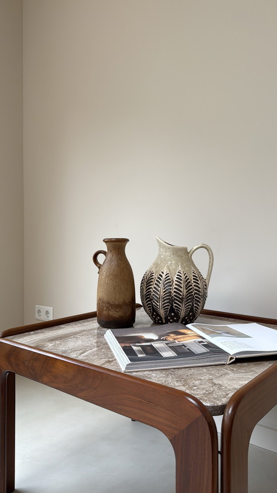 Image 1 of Vintage Wooden Coffee Table with Marble Top