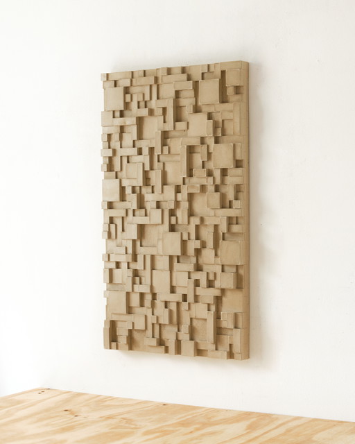 Brutalist wall sculpture