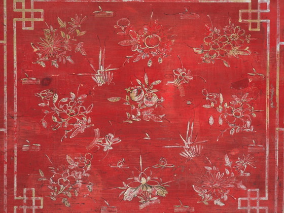 Baule cinese antico dipinto in legno di pino – Dongbei, circa 1930 – Armadi contenitori (photo 40 of 40)