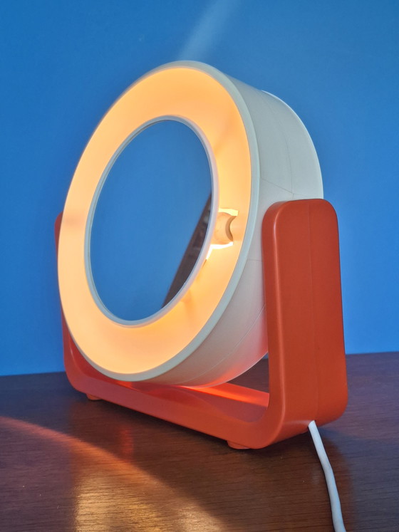 Image 1 of Allibert-Doppelspiegel aus den 1970er Jahren, orangefarben.