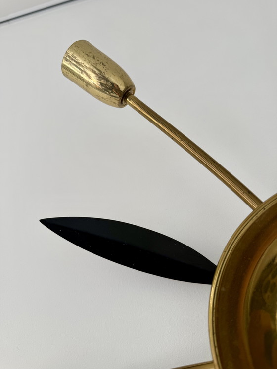 Image 1 of Plafond-/wandlamp Italië 1950 Messing