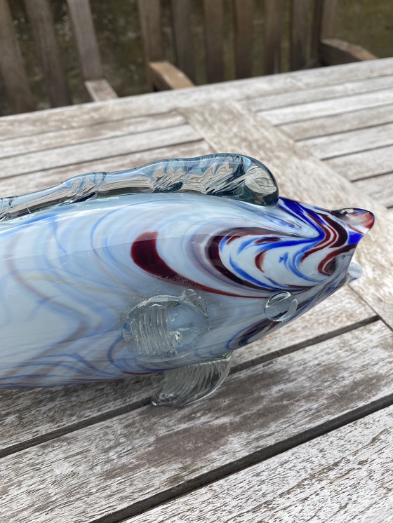 Image 1 of Verre de Murano Grand poisson années 60