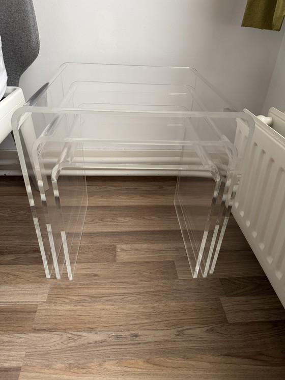 Image 1 of Bought 3 plexiglass side tables at de Bijenkorf