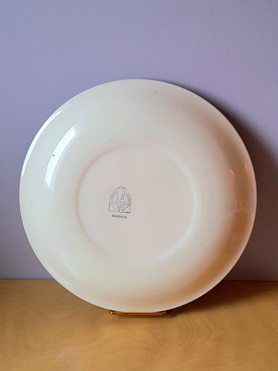 Image 1 of Earthenware dish from Salins, Catherine pattern, 30 cm.