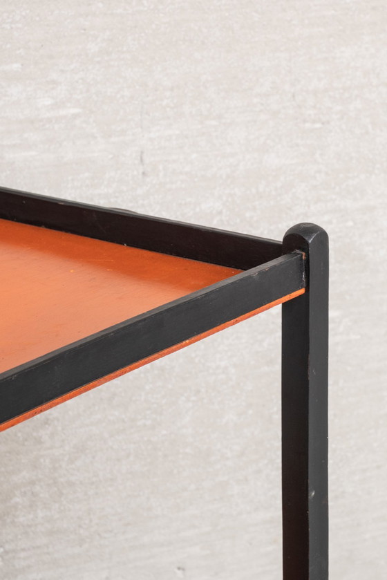 Image 1 of 1930s orange and black coffee cart