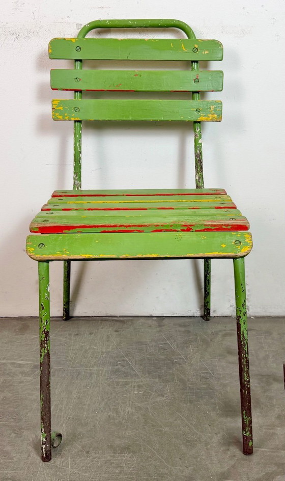 Image 1 of Vintage groene industriële stoel, jaren 60