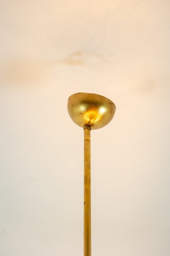 Image 1 of Pair of 24-light chandeliers in patinated brass. 1980s.