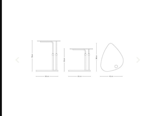 Image 1 of Side table K22L from Tecta, height adjustable