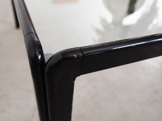Image 1 of Vierkante glazen salontafel, Italiaans design, jaren 70, gemaakt in Italië.