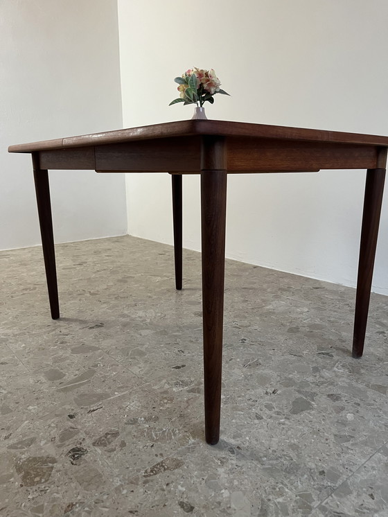 Image 1 of Norwegian mid-century dining table; Gustav Bahus, teak