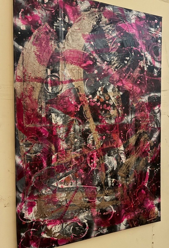 Image 1 of Walter Geraci - Abstracto rosa y dorado