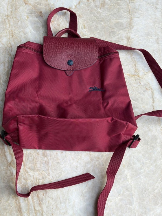 Mochila Longchamp Le Pliage Original de nailon rojo - ¡Nueva! – Leather, Nylon (photo 5 of 5)