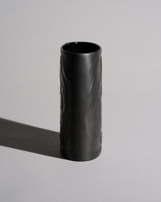Image 1 of Rosenthal Porcelain Vase Duo Farideh Lashai & Werner Schreib Matte Black & White