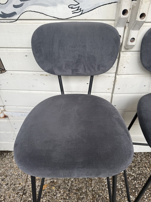 8x gray bar stools fabric