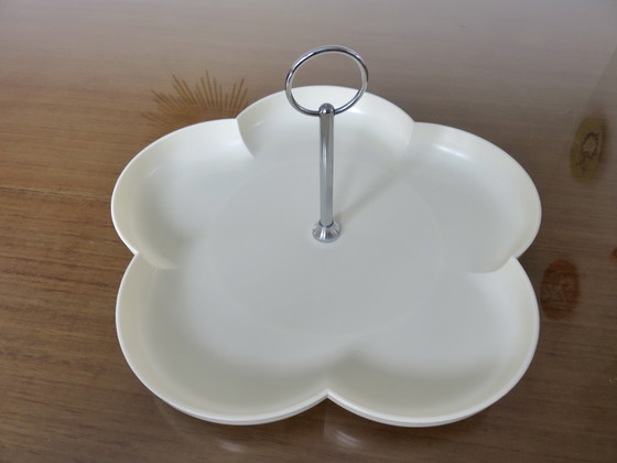 Image 1 of Serviteur à Apéritif, Space Age, Pop, 5 Ramequins Multicolores, Années 70-80