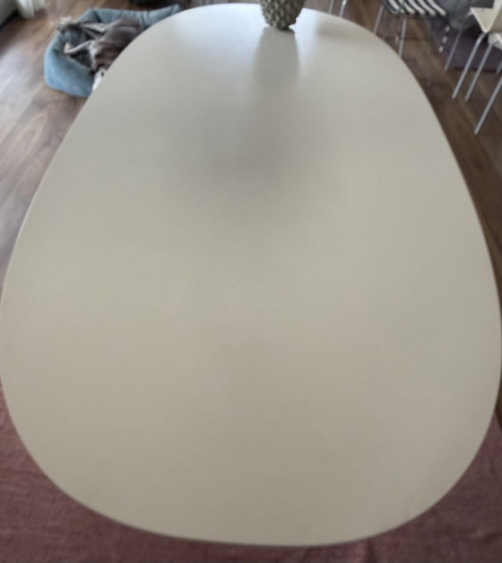 Fritz Hansen Large Dining Table – Metal, Wood (photo 2 of 8)