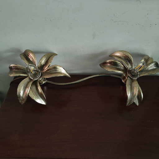 Lámpara de pared de latón vintage