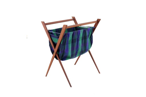 Vintage Danish reading basket reading rack magazine rack