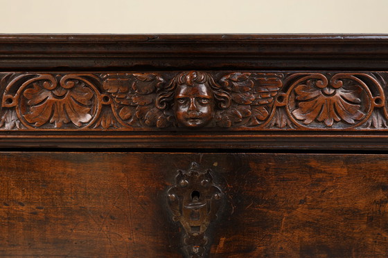 Image 1 of 16th Century Italian Renaissance Cabinet in Walnut with Rich Carvings