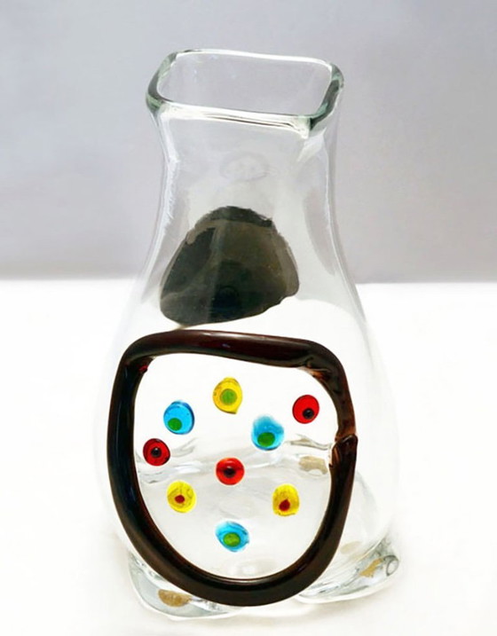 Image 1 of Vase Fulvio Bianconi « Primavera » pour Mazzega Murano, années 1970