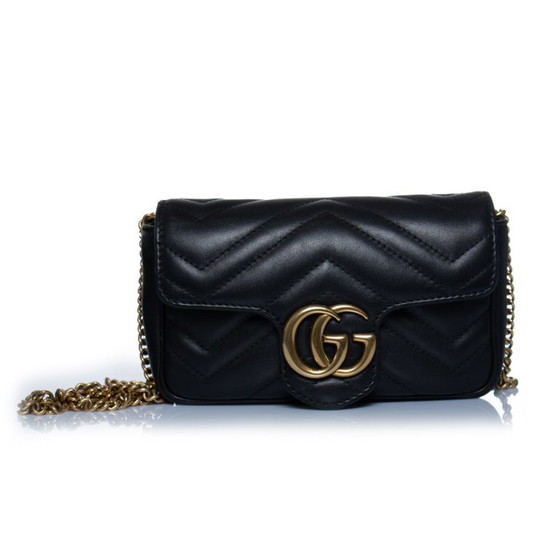 Gucci, Mini Marmont Bag in Black Leather – Crossbody bags, Calfskin (photo 6 of 18)