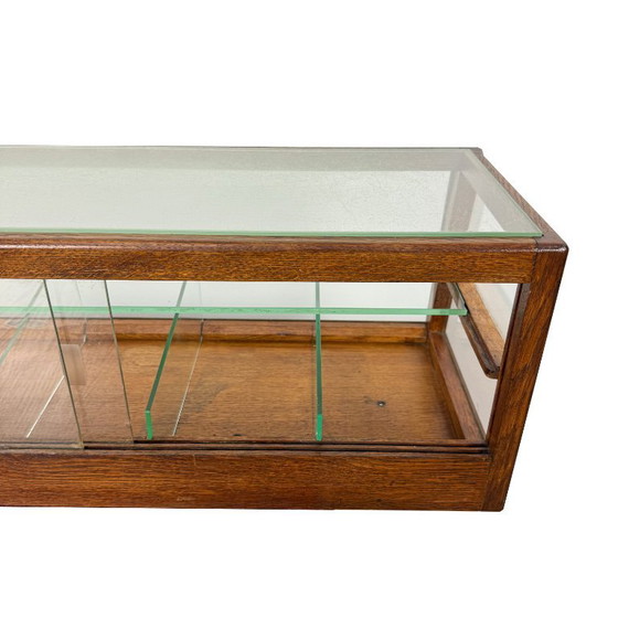 Vintage Winkelvitrine van ESMÉ, Vitrinekasten, Hout, Glas, Bruin (foto 12 van 14)