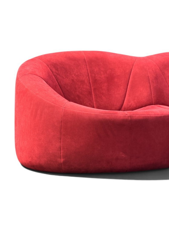 Pierre Paulin Pumpkin Sofa 2-Seater – Ligne Roset, Red Alcantara (Space Age Design) – 2 seaters, Velvet (photo 10 of 22)