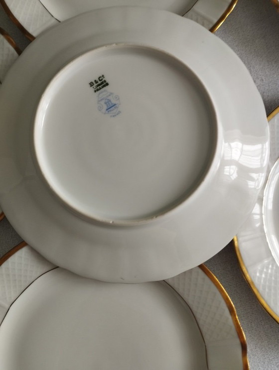 Image 1 of "Pallas" - 6 dessertborden van Limoges-porselein van Balleroy & Cie