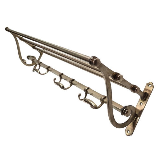 Antique brass train coat rack