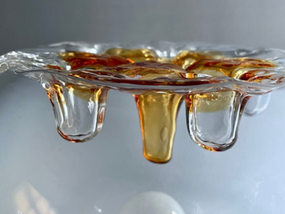 Image 1 of Lampada vintage in vetro di Murano con lattimo, design scultoreo italiano, anni '60-'70