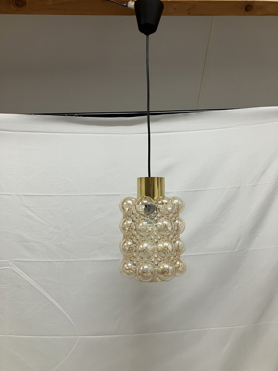 Image 1 of Lampada a sospensione a bolle Helena Tynell ocra, di Limburg Glashütte