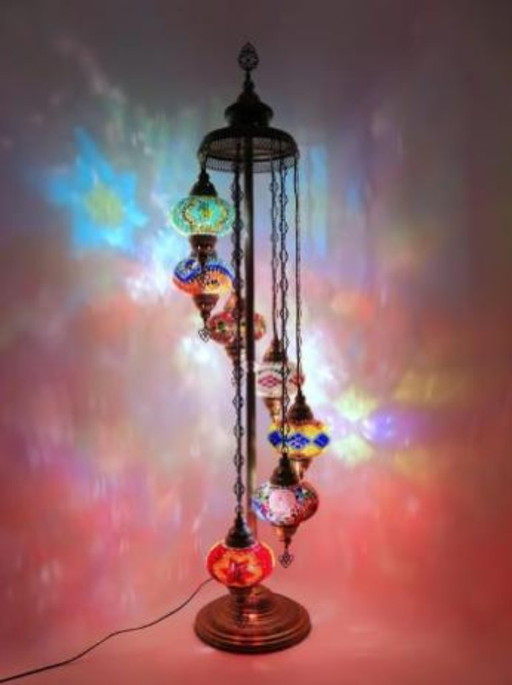 Lámparas de pie de mosaico turco hechas a mano