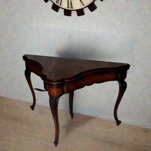 Table de jeu anglaise de la fin du XVIIIe siècle ouvrable