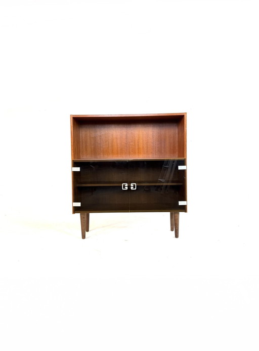 Armario de pared danés vintage de teca de los años 60