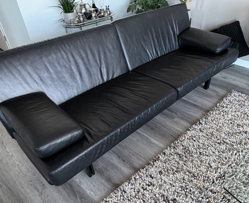 Sofá de cuero negro estilo HF – banken, Leather, Metal (photo 2 of 10)