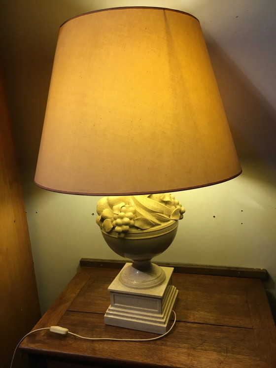 Keramische fruitschaal lamp – Tafellampen, Porselein, Vintage (photo 6 of 12)