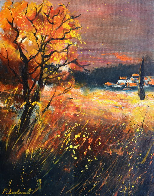 Zonsondergang in Toscane