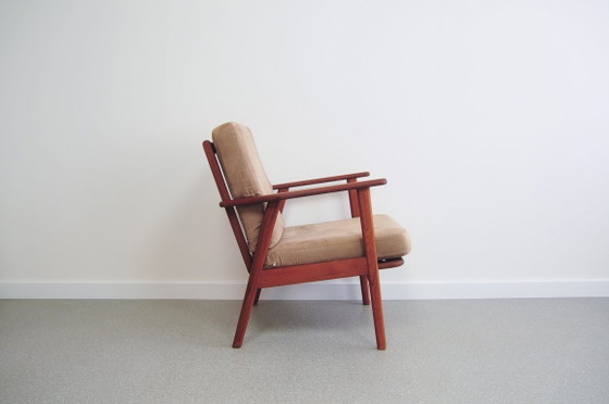 Poltrona Danese in Teak Rivestimento Beige – Poltrone, Textile, Wood, Vintage (photo 2 of 5)