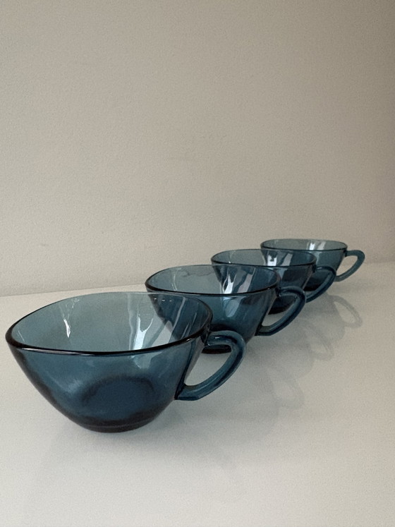 Set unico di tazze e piattini vintage anni '60, marca Vereco – Accessori da tavola, Glass (photo 13 of 15)