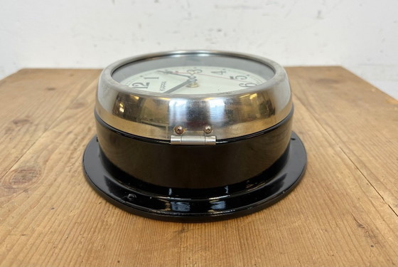 Image 1 of Vintage Black Kappa Maritime Wall Clock, 1980s