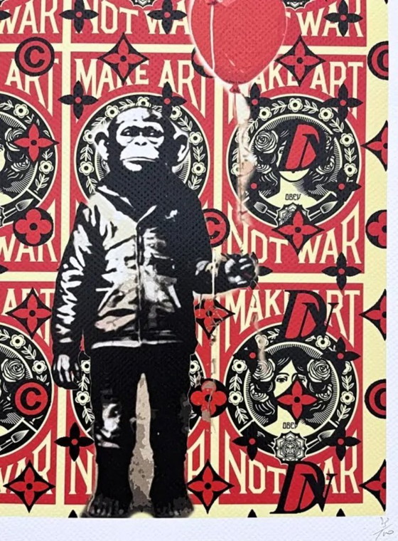 Image 1 of Death Nyc - Banksy Chimpanzee e Obey - Edizione limitata con certificato