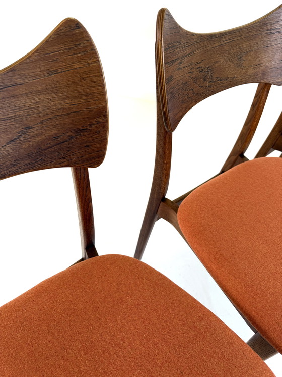 Image 1 of 6 chaises de salle à manger danoises en teck restaurées, années 60
